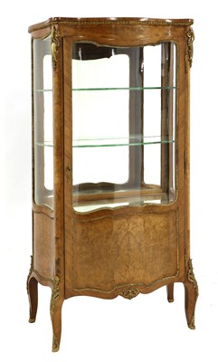 Lot 529 - An early 20th century Louis XV style walnut vitrine