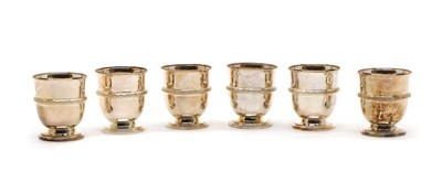 Lot 49 - A set of six modern silver small cups