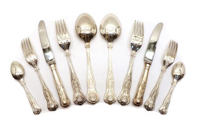 Lot 35 - A collection of silver-plated Kings pattern flatware