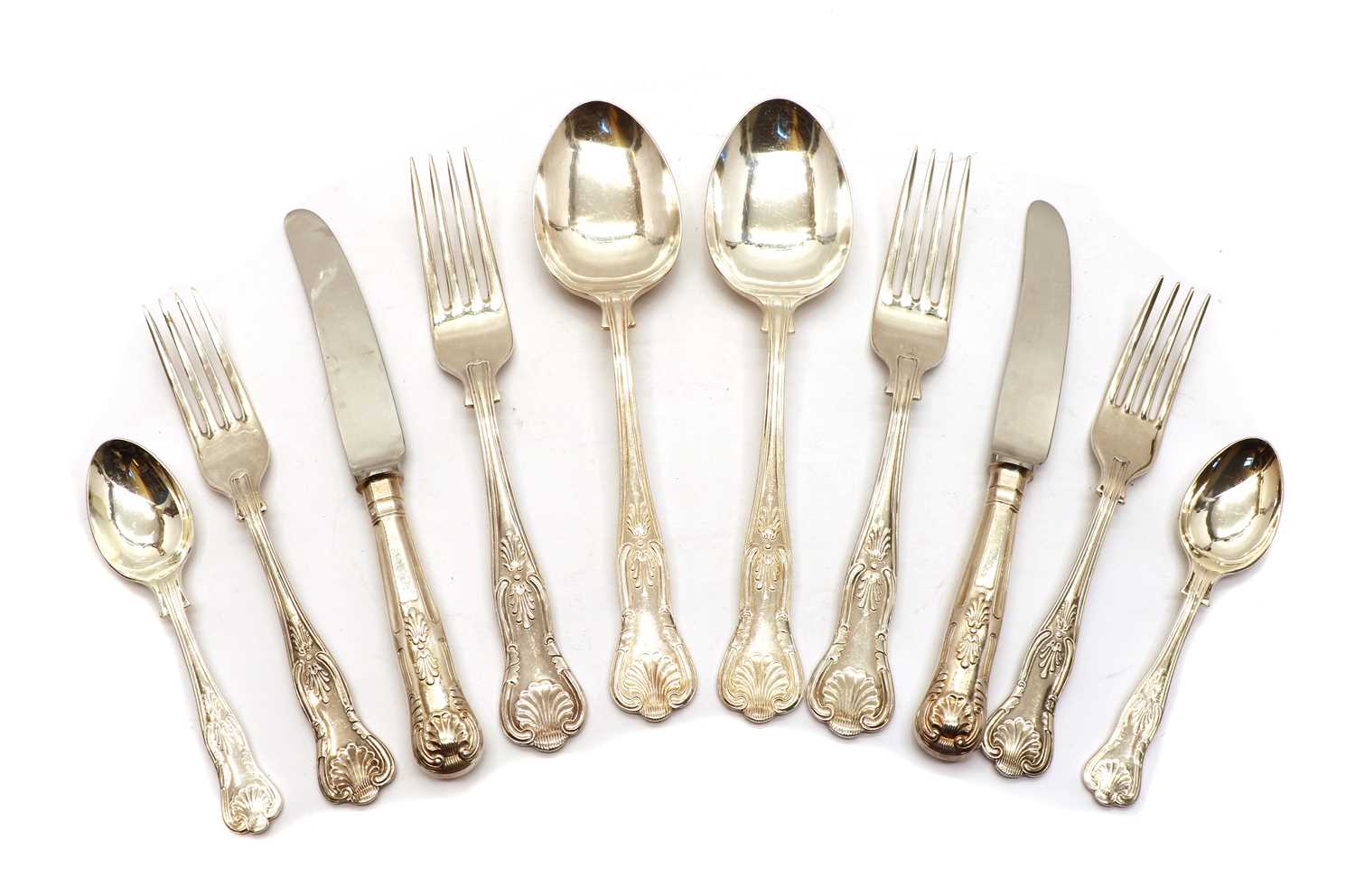 Lot 35 - A collection of silver-plated Kings pattern flatware