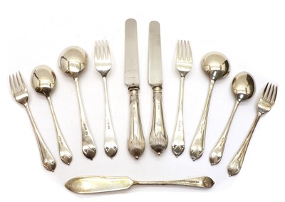 Lot 67 - A matched set of silver flatware