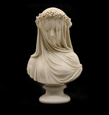Lot 301 - A Copeland parianware bust, 'The Veiled Bride'