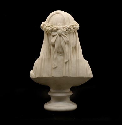Lot 301 - A Copeland parianware bust, 'The Veiled Bride'