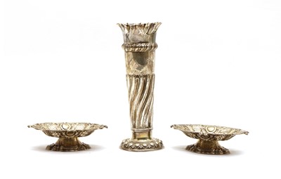 Lot 28 - A silver trumpet vase