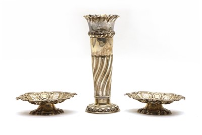 Lot 28 - A silver trumpet vase