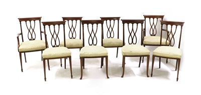 Lot 418 - A set of eight Edwardian mahogany dining chairs