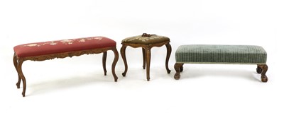 Lot 408 - Three footstools