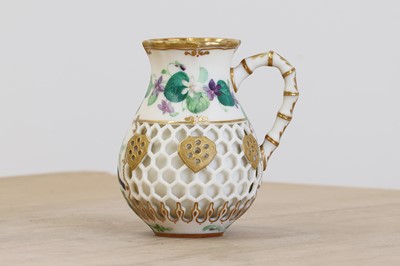 Lot 170 - A Royal Worcester reticulated jug