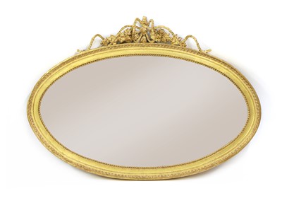 Lot 494 - An Edwardian gilt oval wall mirror