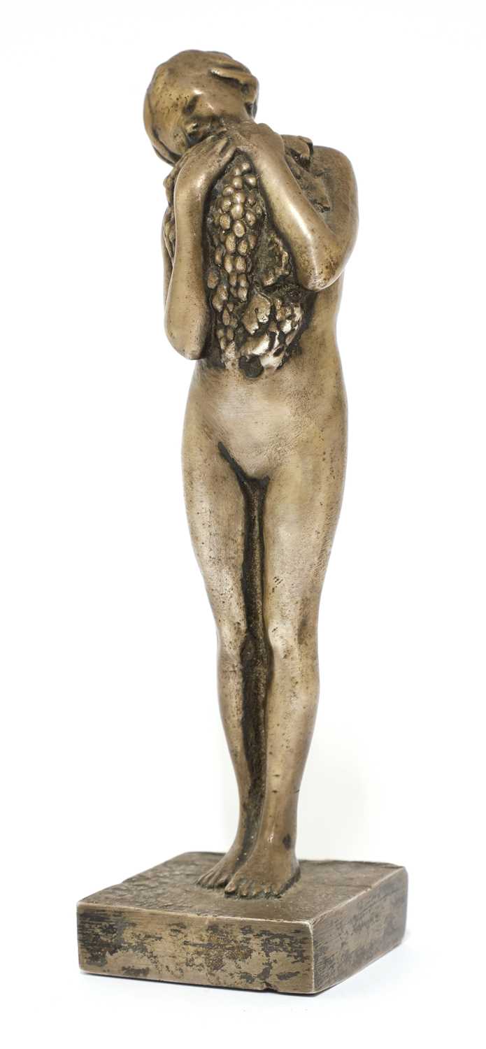 Lot 105 - A silvered bronze figure