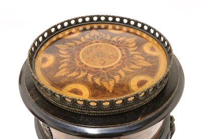Lot 412 - A late 19th century French design marquetry decorated jardiniere stand