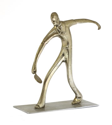 Lot 331 - A Hagenauer silvered figure of a tennis player