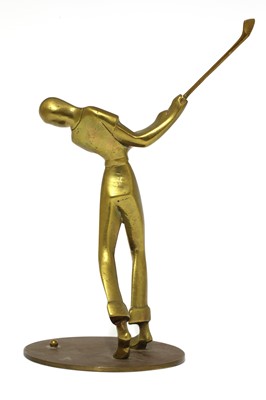 Lot 330 - A Hagenauer bronze figure of a golfer