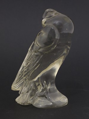 Lot 246 - A glass car mascot in the form of a pigeon