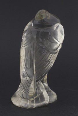 Lot 246 - A glass car mascot in the form of a pigeon