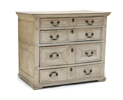 Lot 583 - A painted oak geometric chest of drawers