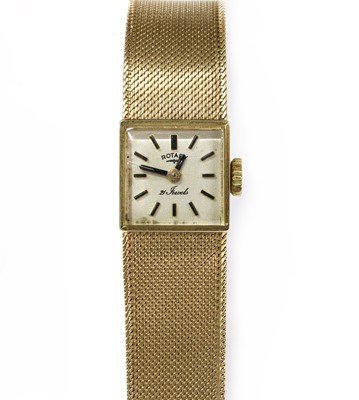 Lot 468 - A ladies' 9ct gold Rotary mechanical bracelet watch