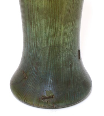 Lot 90 - A Tiffany 'peacock feather' Favrile glass vase