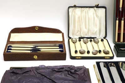 Lot 55 - An assorted collection of silver plated and stainless flatware