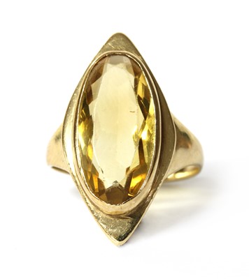 Lot 221 - A 9ct gold single stone citrine ring