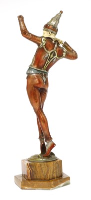 Lot 249 - An Art Deco cold-painted spelter figure of a jester