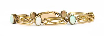 Lot 47 - A gold opal bracelet