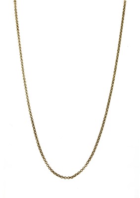 Lot 152 - A 9ct gold belcher link chain