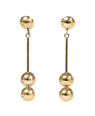 Lot 278 - Two pairs of gold earrings