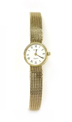 Lot 466 - A ladies' 9ct gold Tissot 'Saphir' quartz bracelet watch