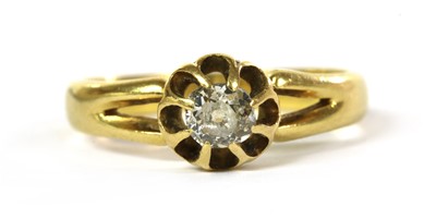 Lot 5 - A gold single stone diamond ring
