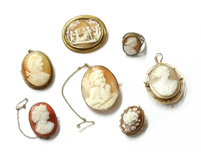 Lot 71 - A quantity of cameo jewellery