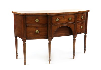 Lot 335 - A George III breakfront mahogany sideboard