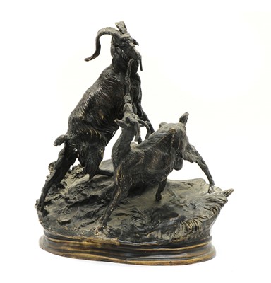 Lot 198 - Jules Moigniez (1835-1894) Pair of Mountain Goats
