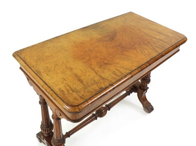 Lot 495 - A Victorian burr walnut card table