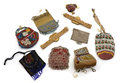 Lot 139 - A collection of ten beadwork purses