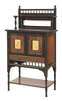 Lot 125 - A Gillows ebonised burrwood and gilt side cabinet