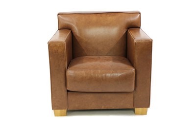 Lot 354 - A leather armchair