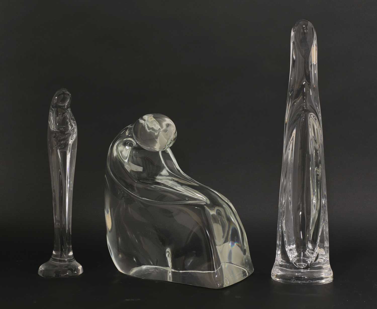 Lot 107 - A Daum crystal glass figures