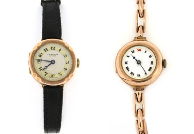 Lot 461 - Two ladies' gold mechanical watches