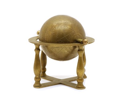 Lot 255 - A South Asian brass celestial globe