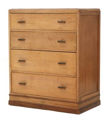 Lot 294 - An oak four-drawer chest