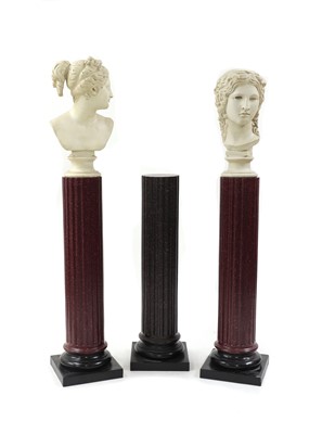 Lot 541 - Two imitation marble classical busts
