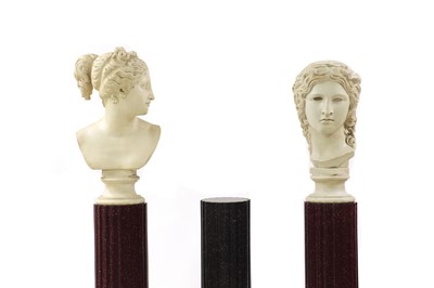 Lot 541 - Two imitation marble classical busts