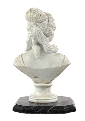 Lot 540 - A carved marble bust of a woman