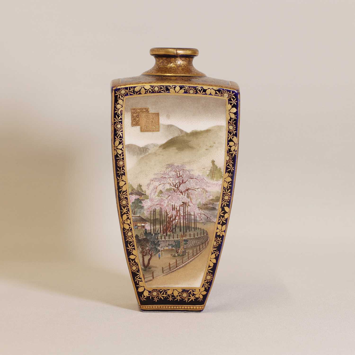 Lot 180 - A Japanese Satsuma ware vase