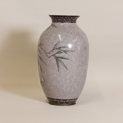 Lot 195 - A Japanese cloisonné vase