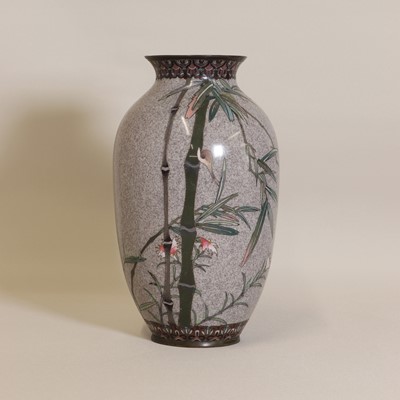 Lot 195 - A Japanese cloisonné vase