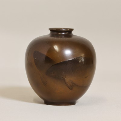 Lot 202 - A Japanese bronze jar