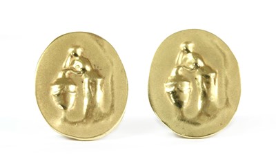 Lot 90 - A pair of Italian gold earrings, by Tagliamonte