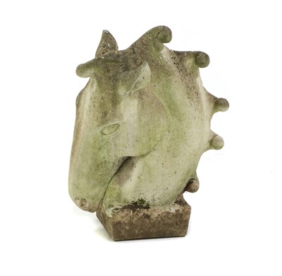 Lot 520 - A reconstituted stone model of a horses head